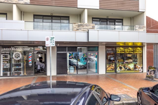 Street view of the Spakleen Laundromat shopfront on Watton Street, Werribee
